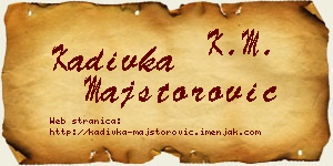 Kadivka Majstorović vizit kartica